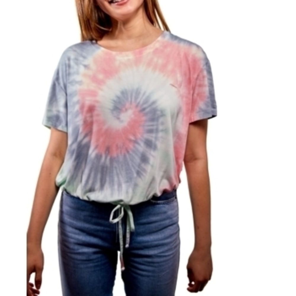 Self Esteem Juniors Tie-Dye Hem Top - Trendy Chic